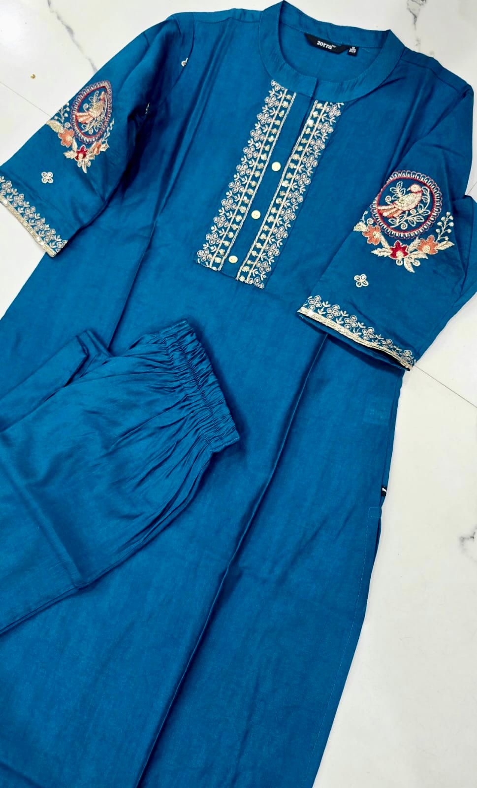 Festive Silk Hand Embroidery Co-ord Sets (JOY029)