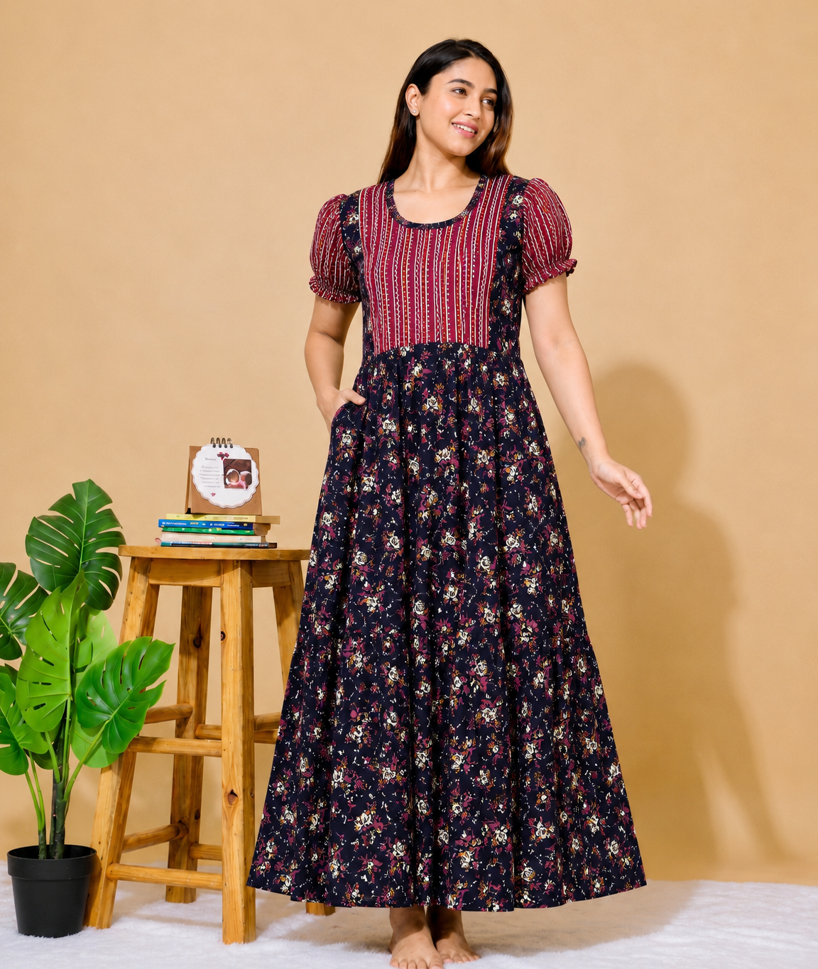 Frock Model Nighty (P.Blue)