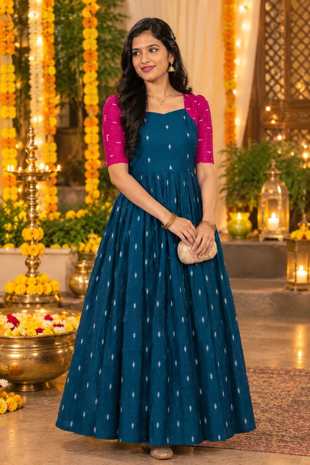 Raw Silk Maxi with Lining