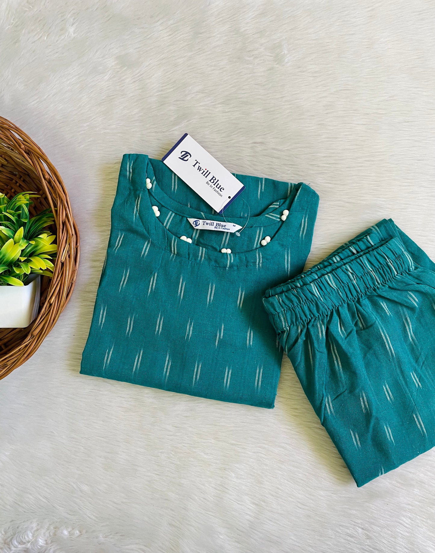 Premium Handloom Ikkat Co-ord Set (JOY044)