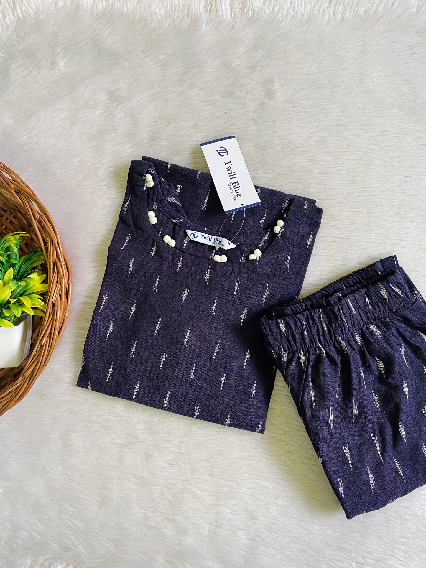Premium Handloom Ikkat Co-ord Set (JOY044)