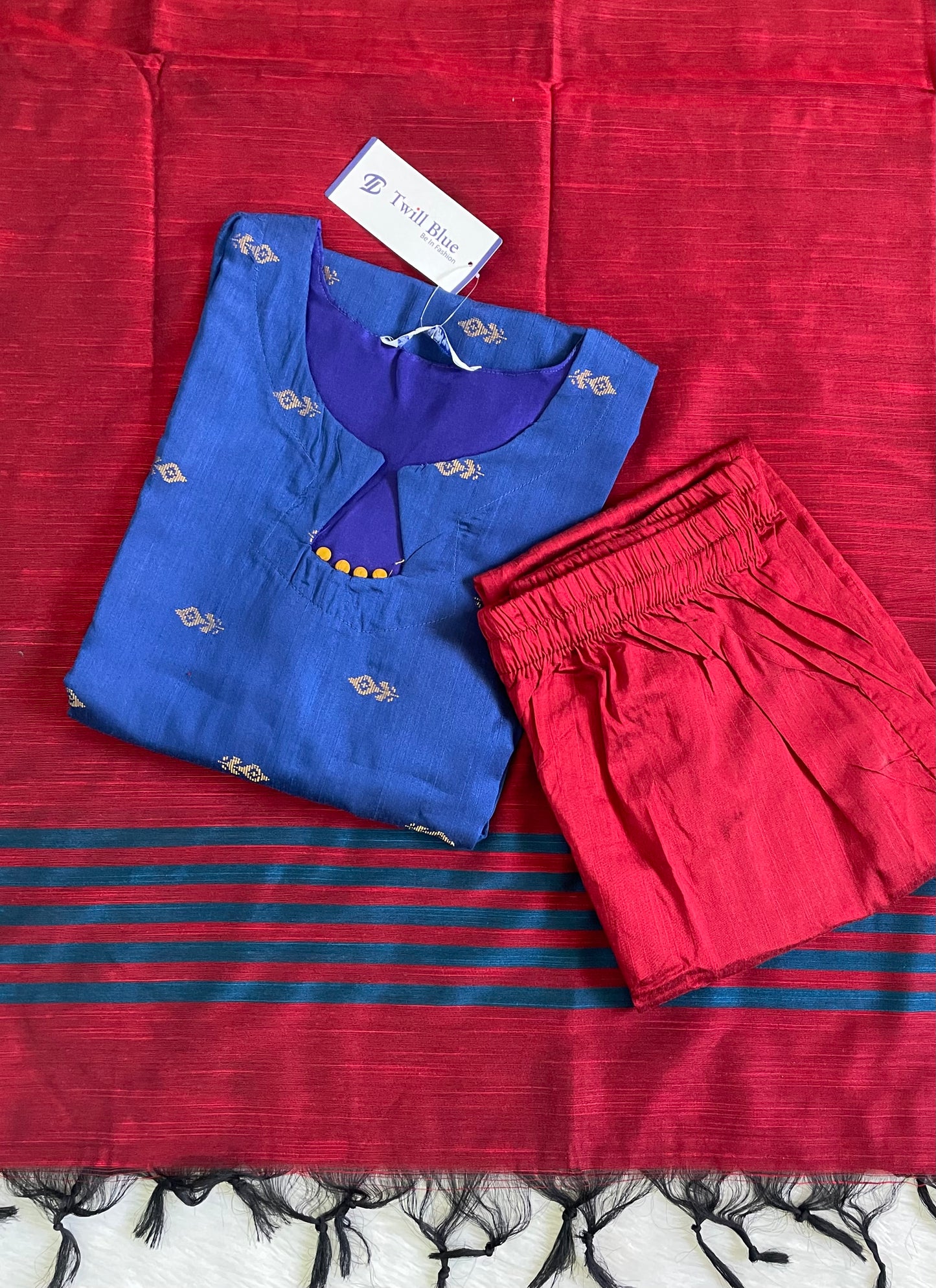 Premium Festive Buta Silk Kurta Sets(JOY047)