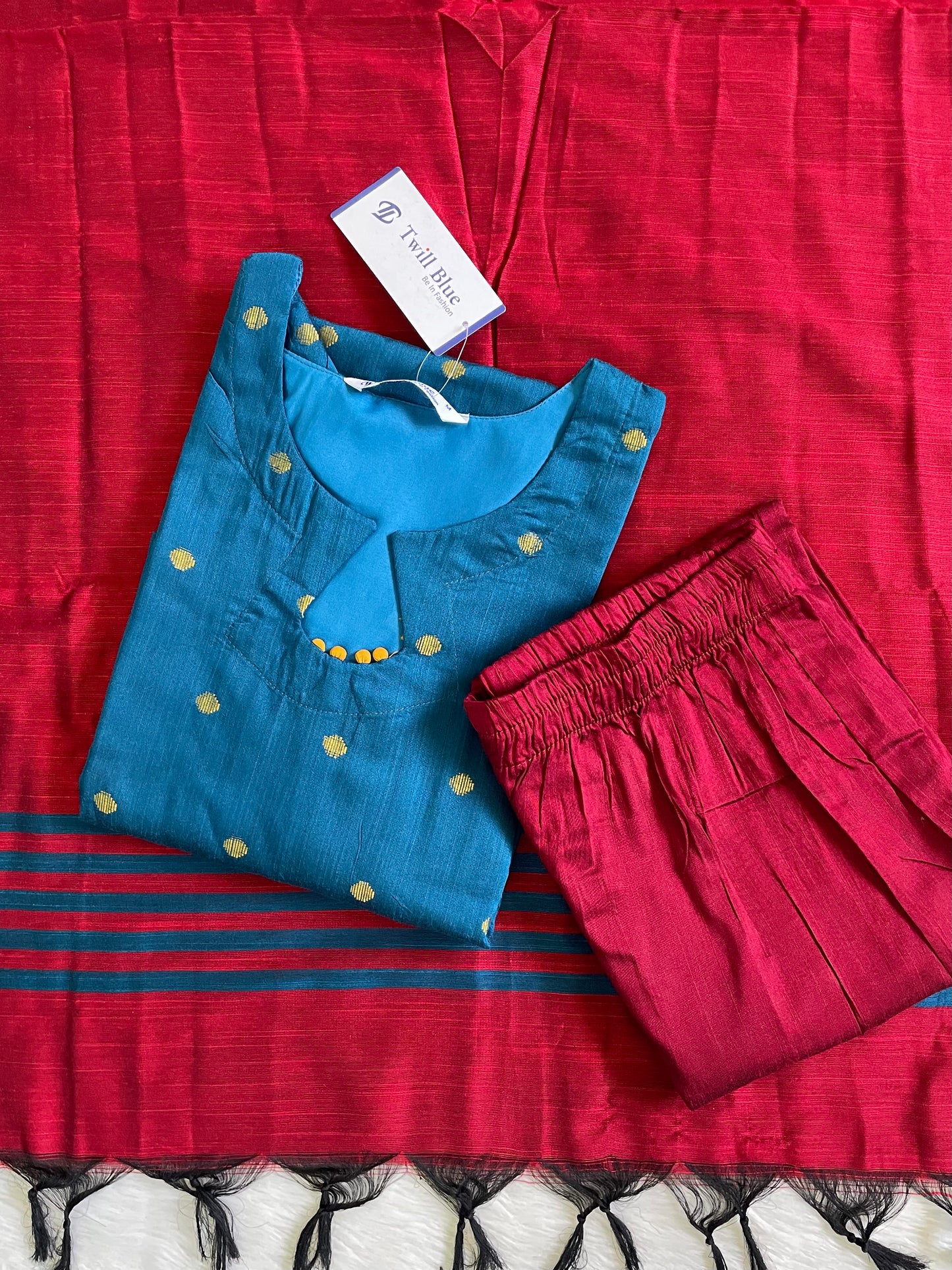 Premium Festive Buta Silk Kurta Sets(JOY047)