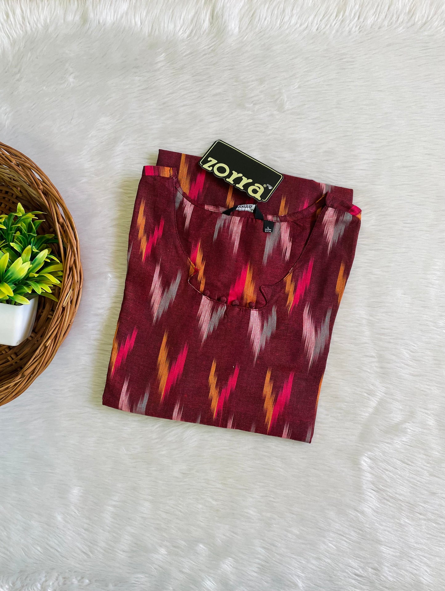 Pure Ikkat Cotton Kurtis