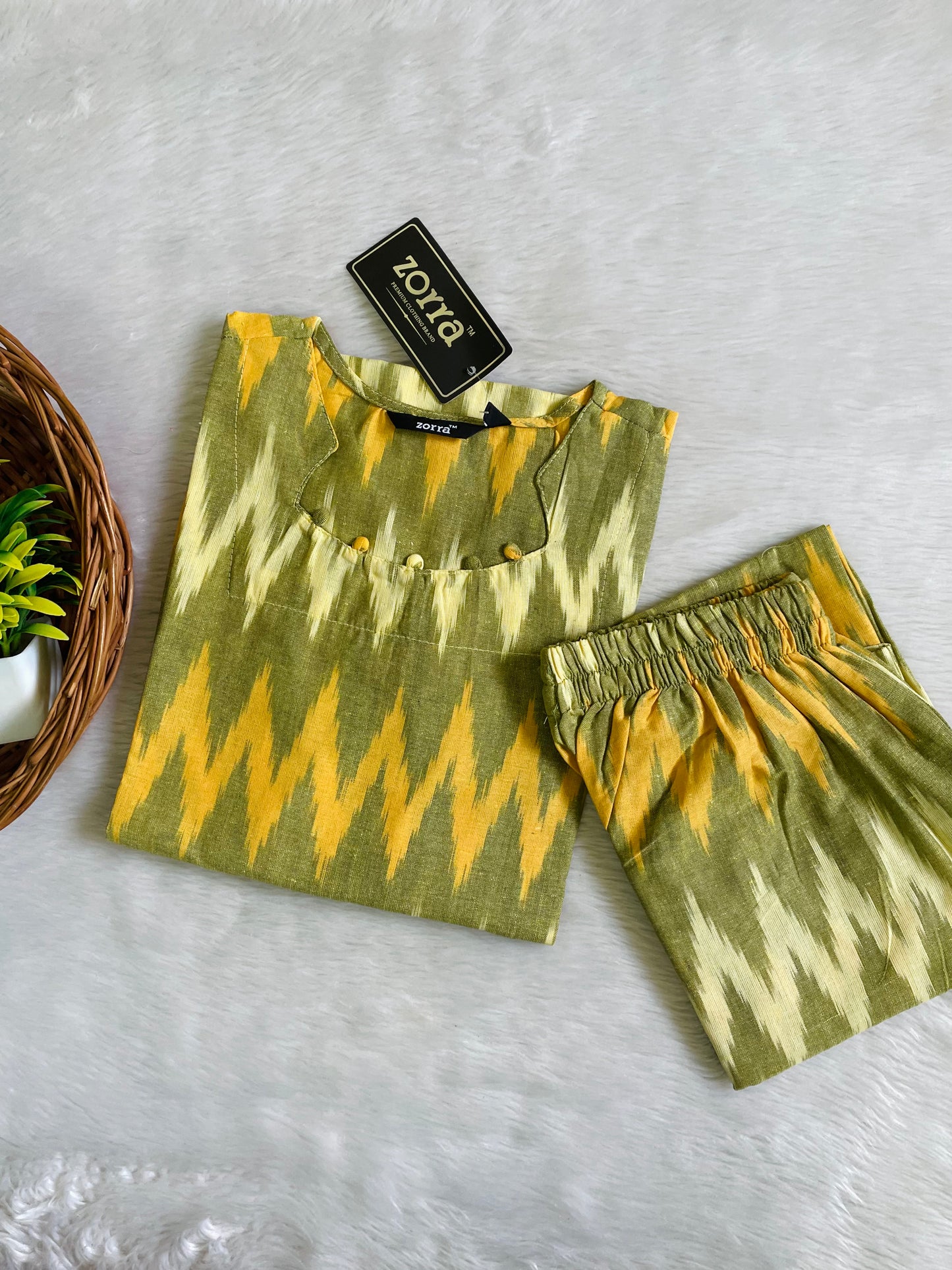 Premium Ikkat Cotton Co-ord Sets (JOY054)