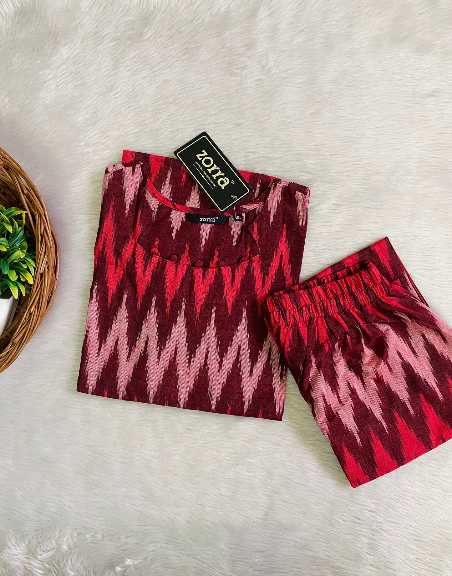 Premium Ikkat Cotton Co-ord Sets (JOY054)