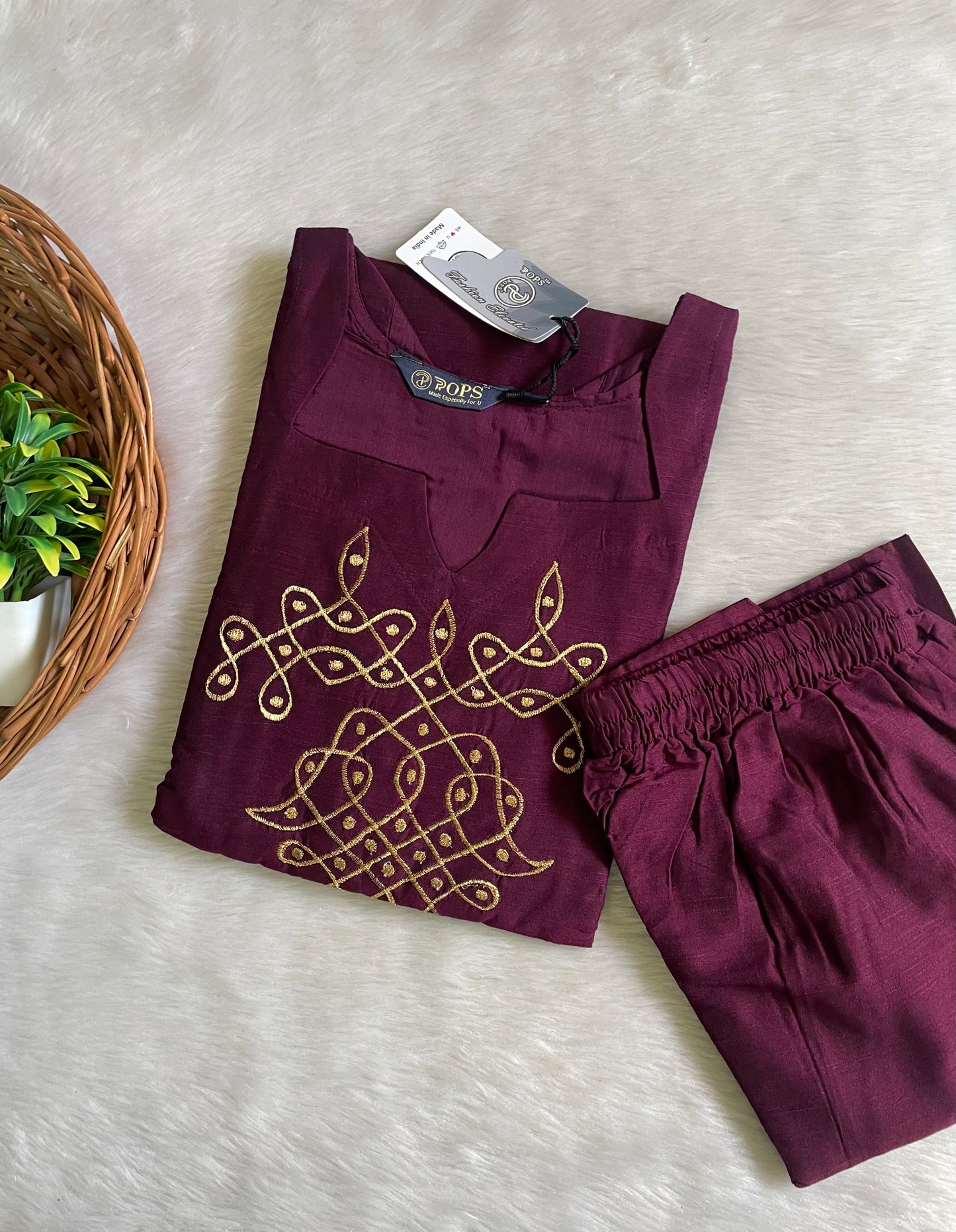 Kolam Raw Silk Co-ord Sets (JOY065)