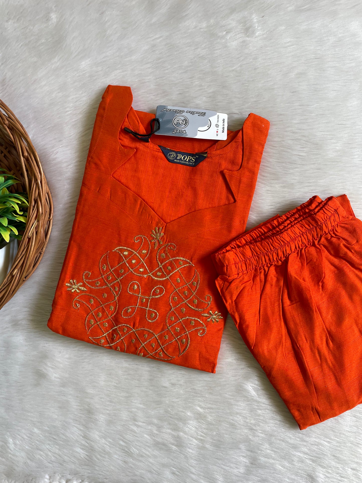 Kolam Raw Silk Co-ord Sets (JOY065) (OR)