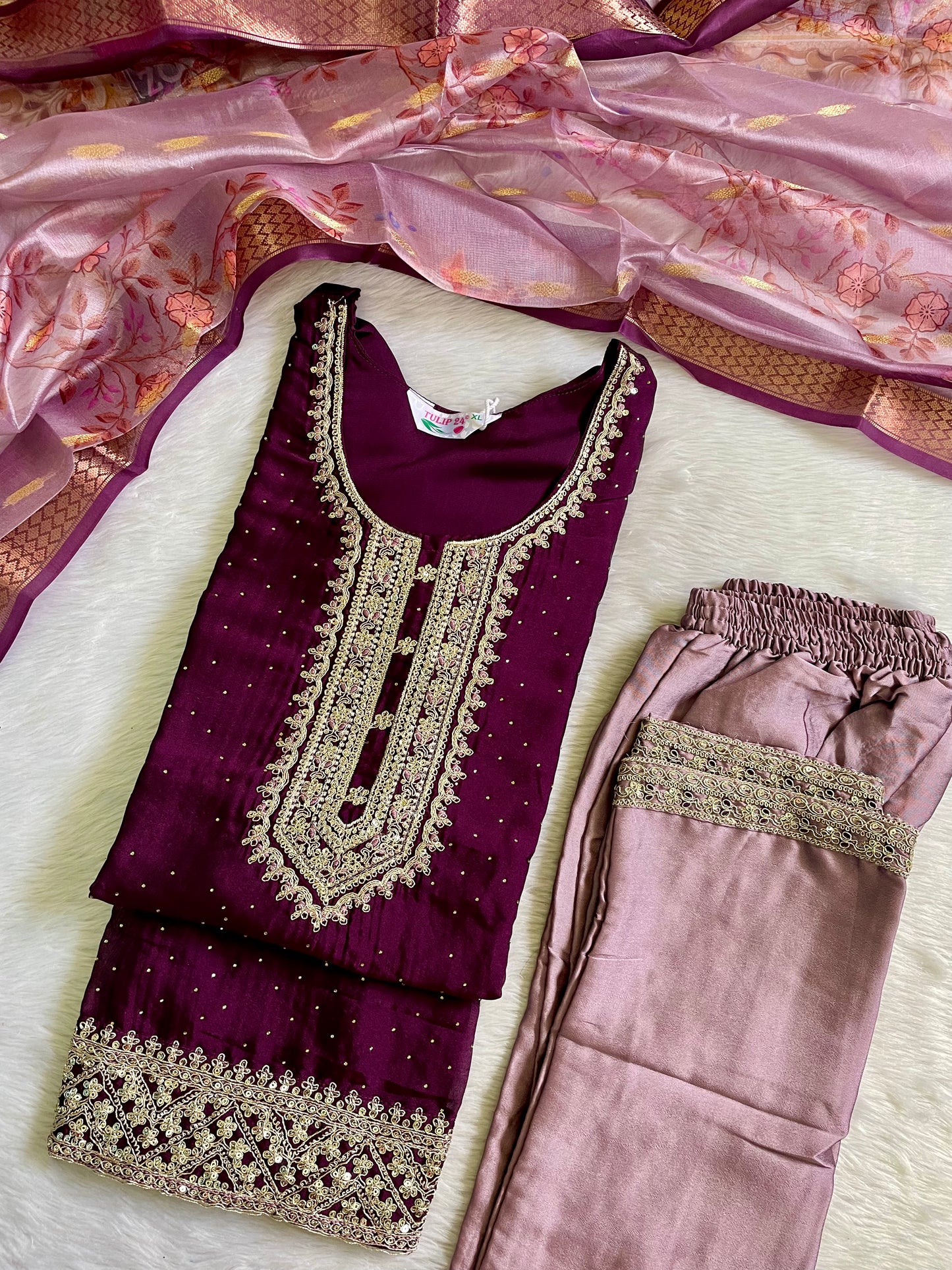 Festive Wear Kurta Sets with Lining (JOY069) (V)