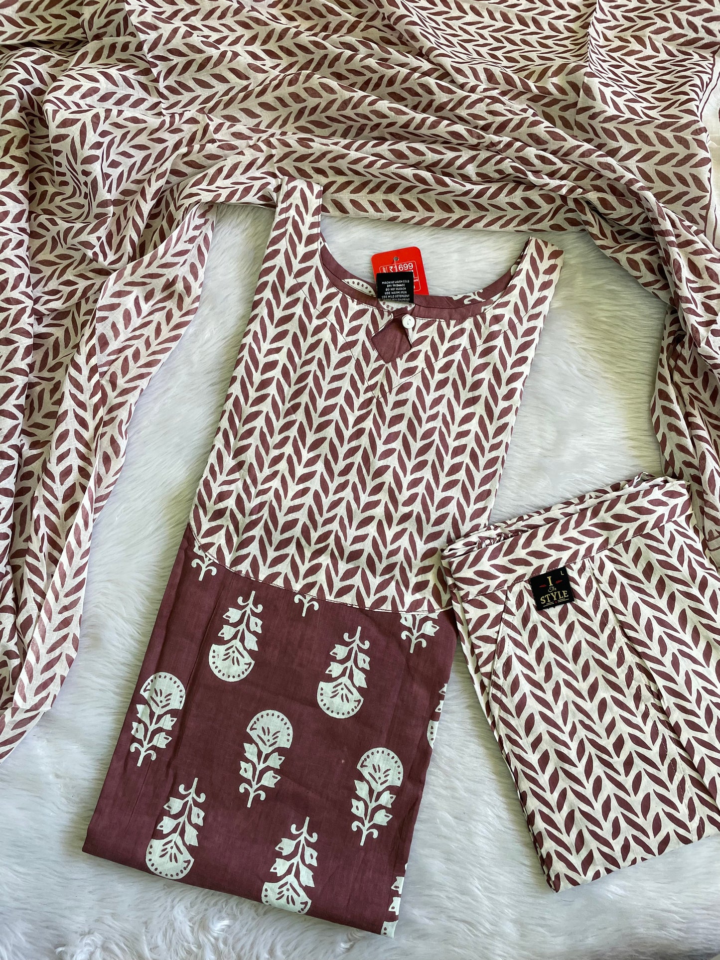 Cotton 3pc Kurta Sets