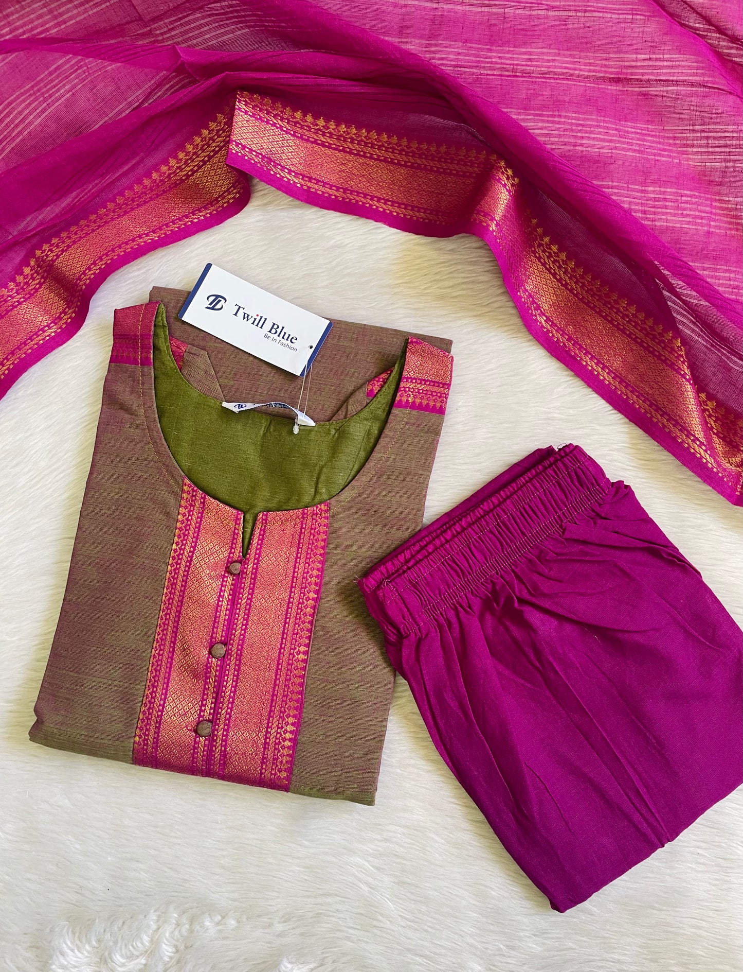 Premium Chettinad Cotton Kurta Sets (JOY072)