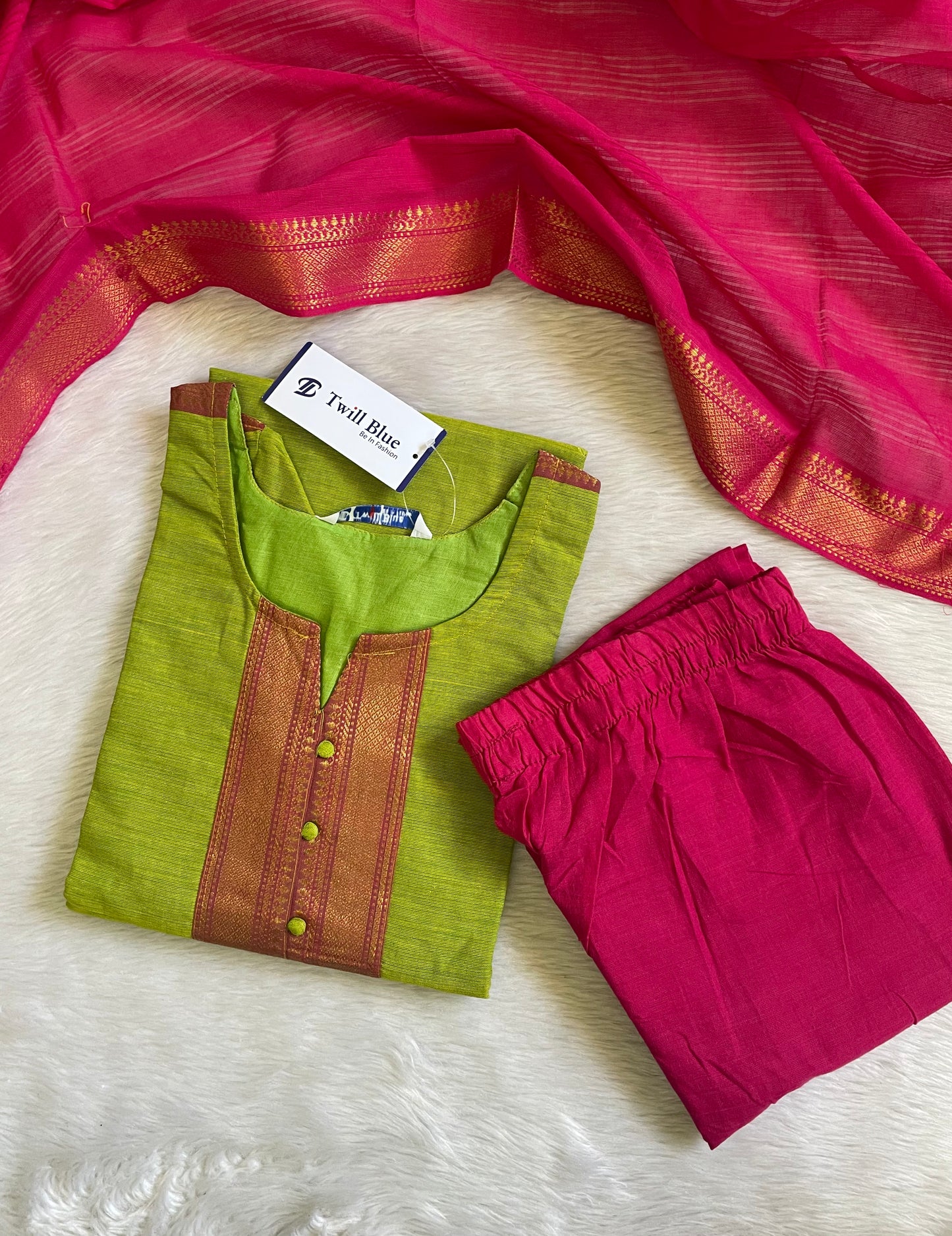 Premium Chettinad Cotton Kurta Sets (JOY072)