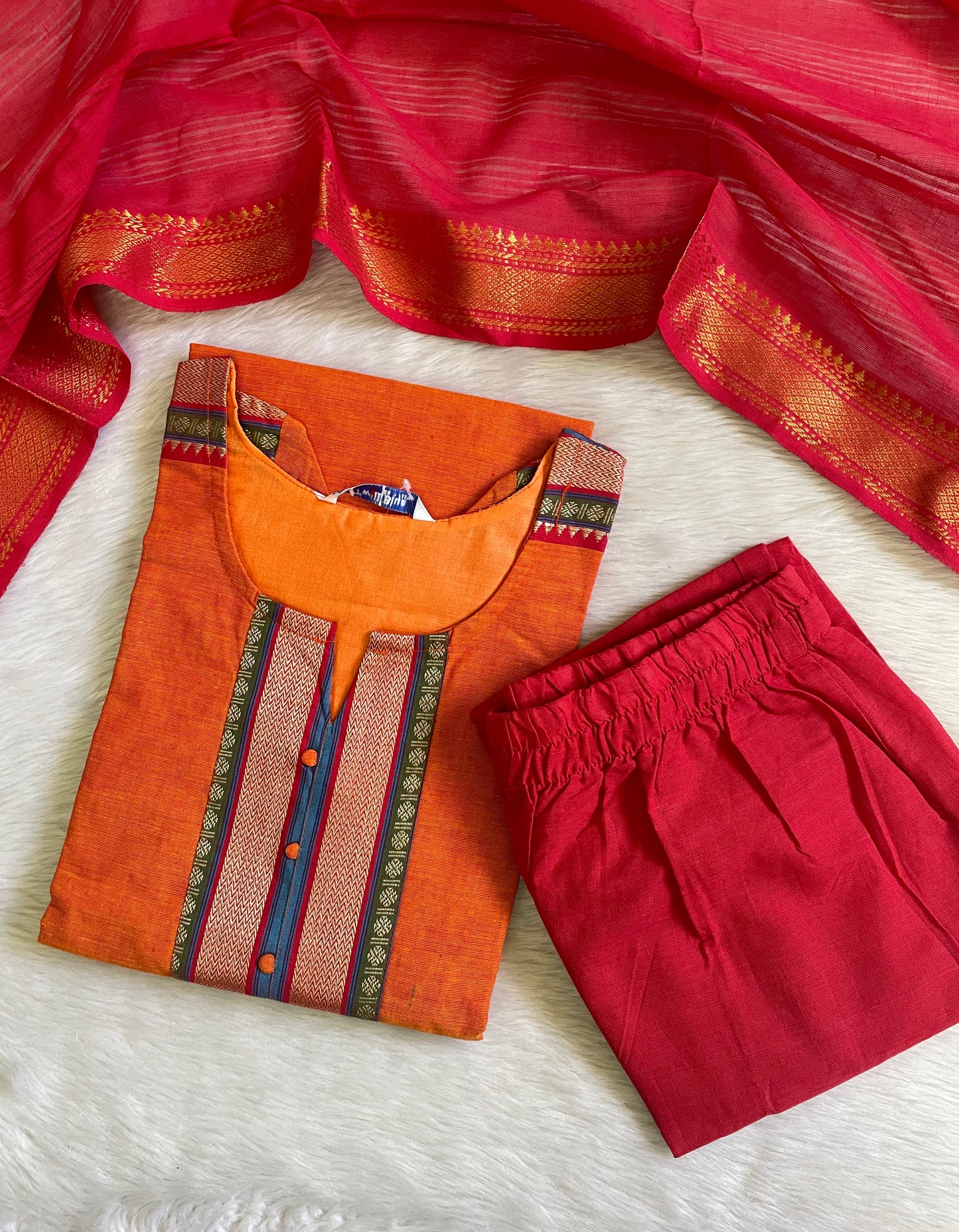 Premium Chettinad Cotton Kurta Sets (JOY072)