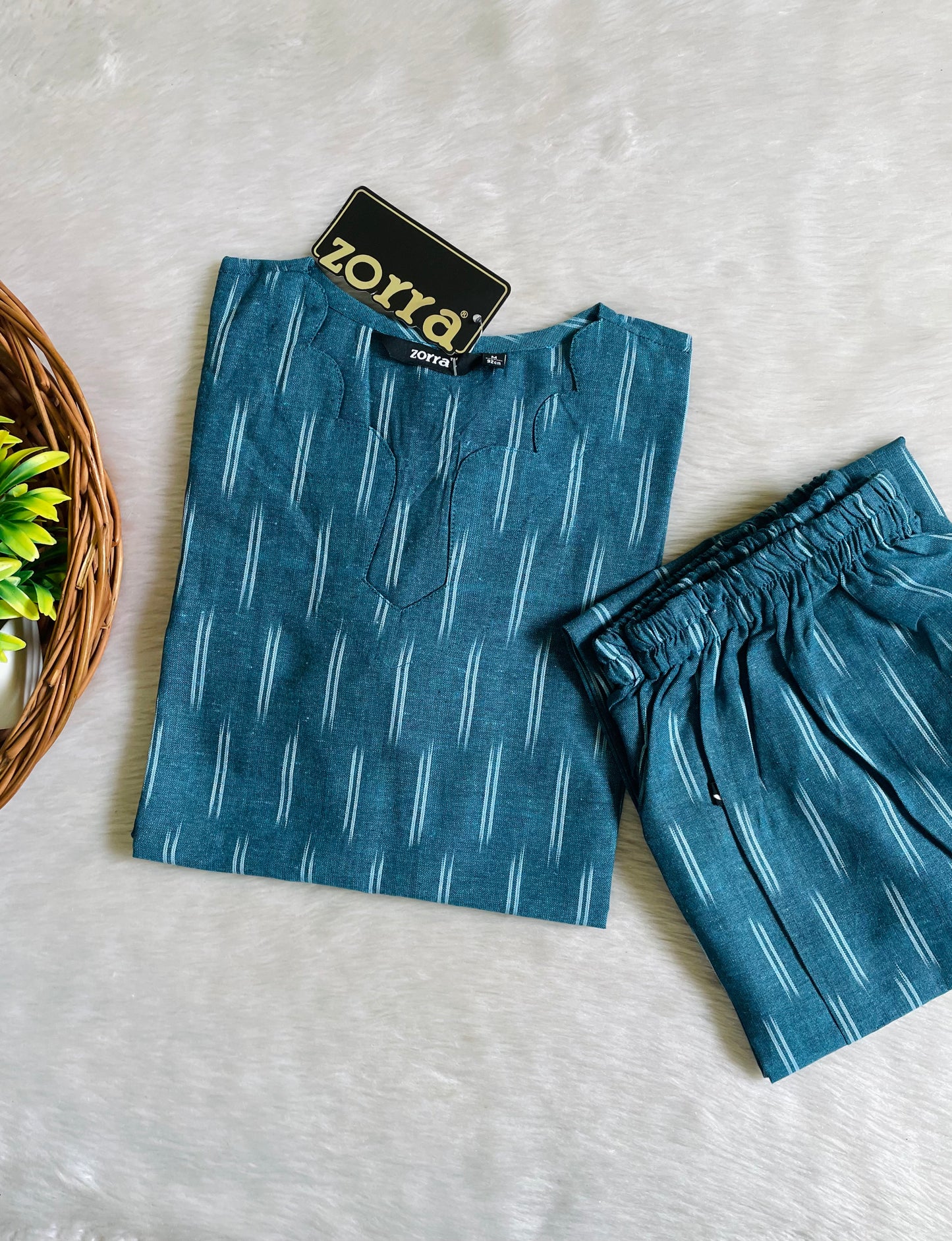 Premium Ikkat Cotton Co-ord Sets (JOY073)(B)
