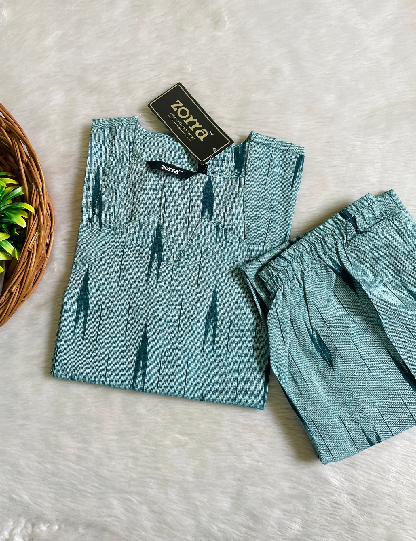 Premium Ikkat Cotton Co-ord Sets (JOY073)(G)