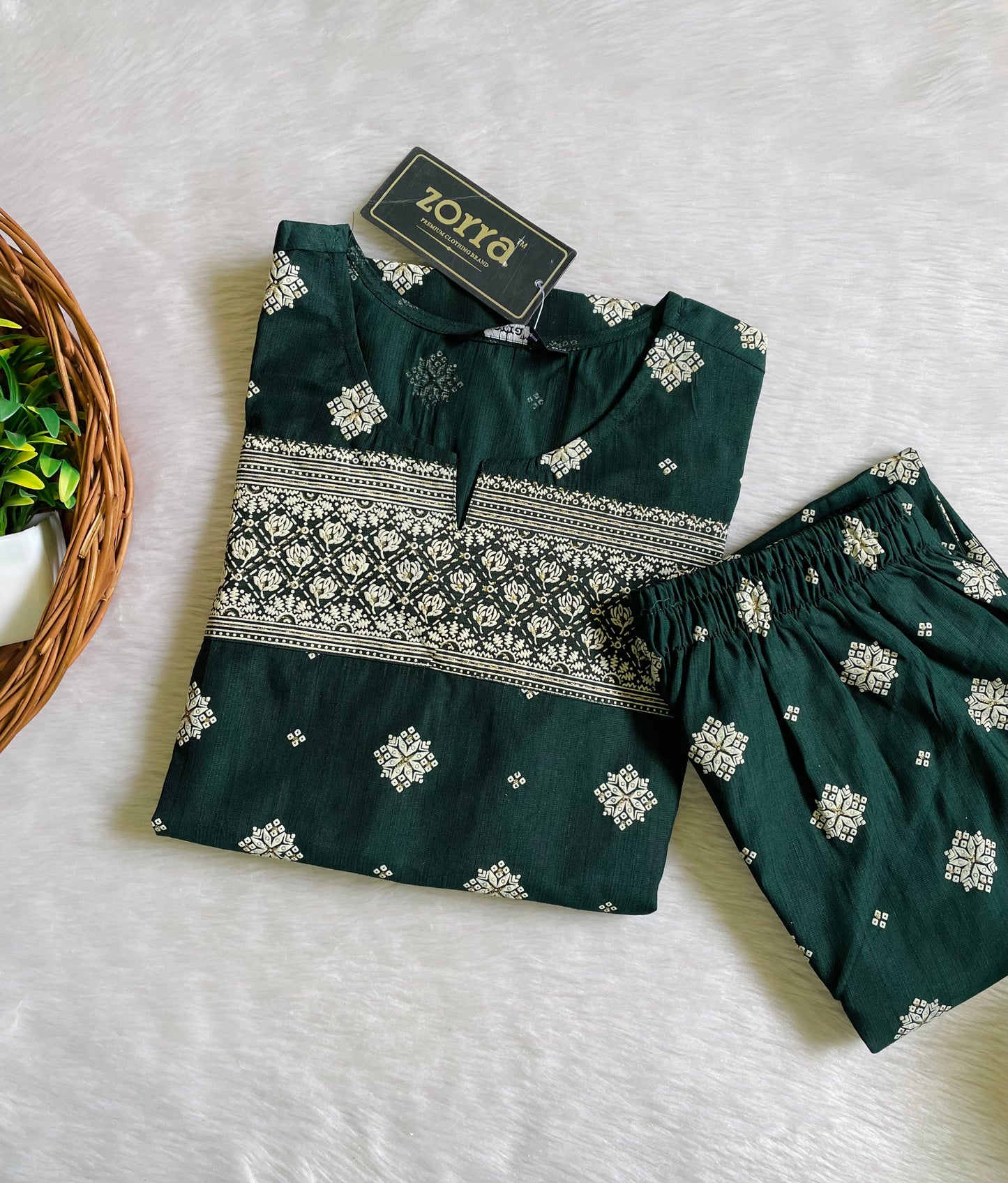 Premium Vatican Silk Kurta Pant Sets(Green)