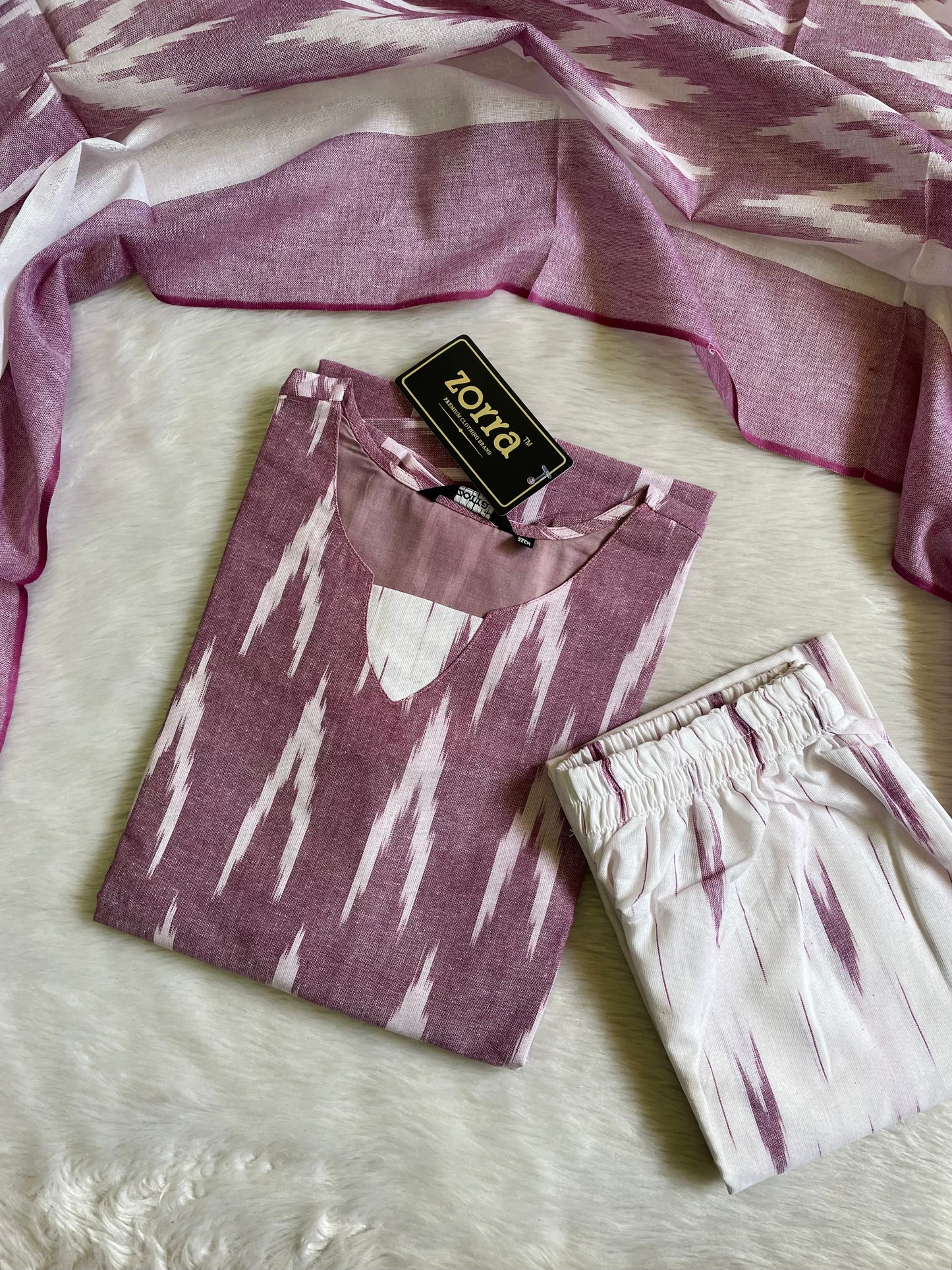 Premium Ikkat Cotton Kurta Sets (JOY008)