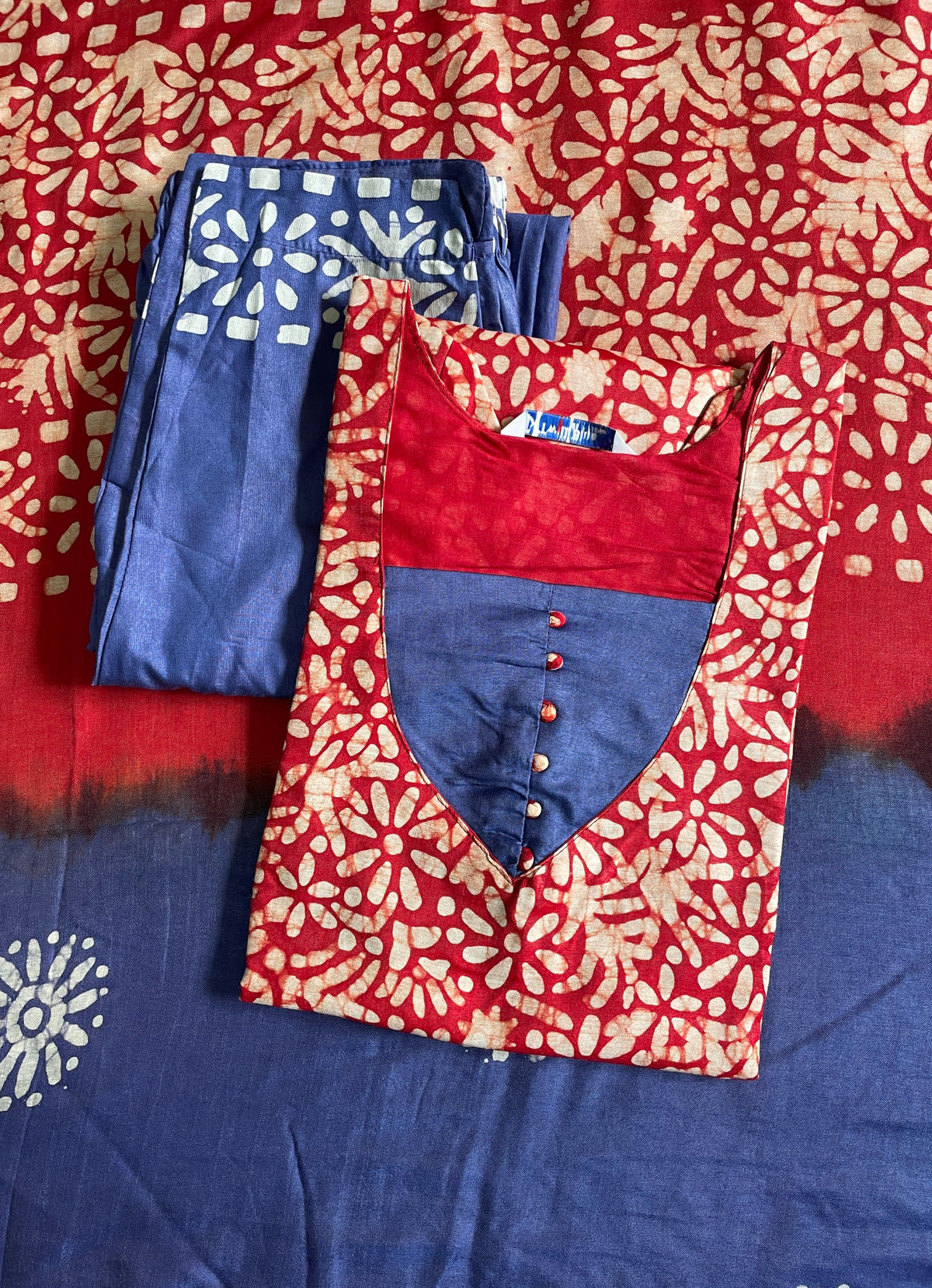 Batik Print Kurta Sets (JOY076)
