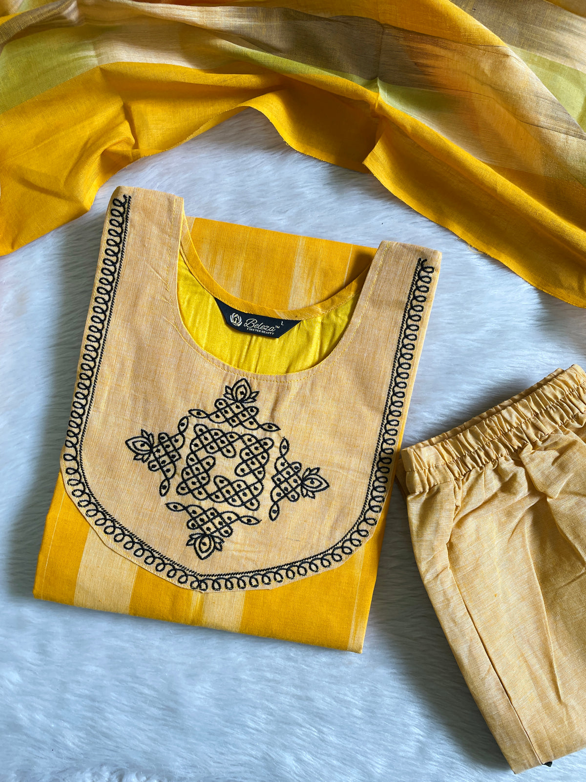Ikkat Cotton Kurta Sets with Lining (JOY082)