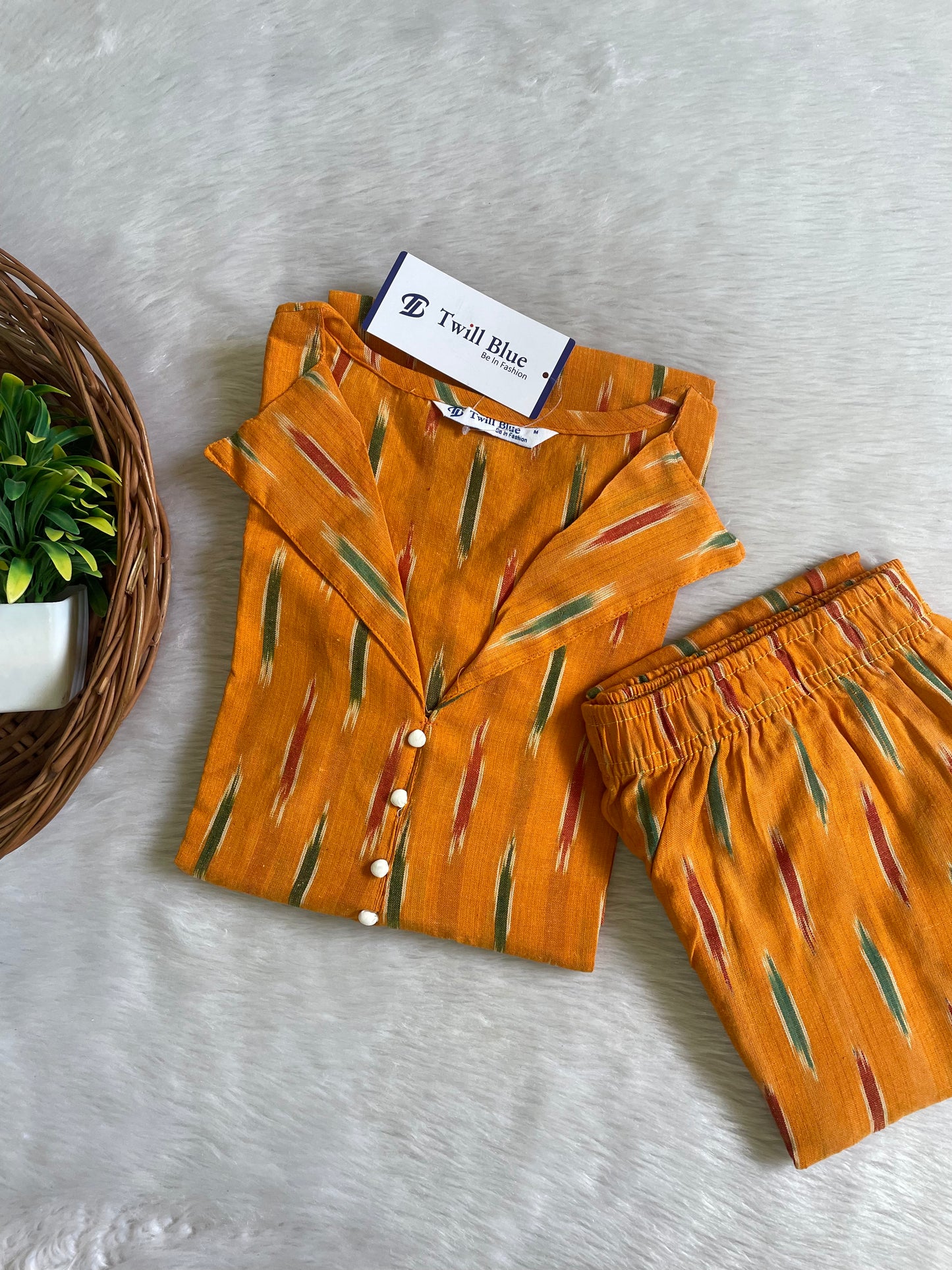 Premium Handloom Ikkat Co-ord Set (JOY023)