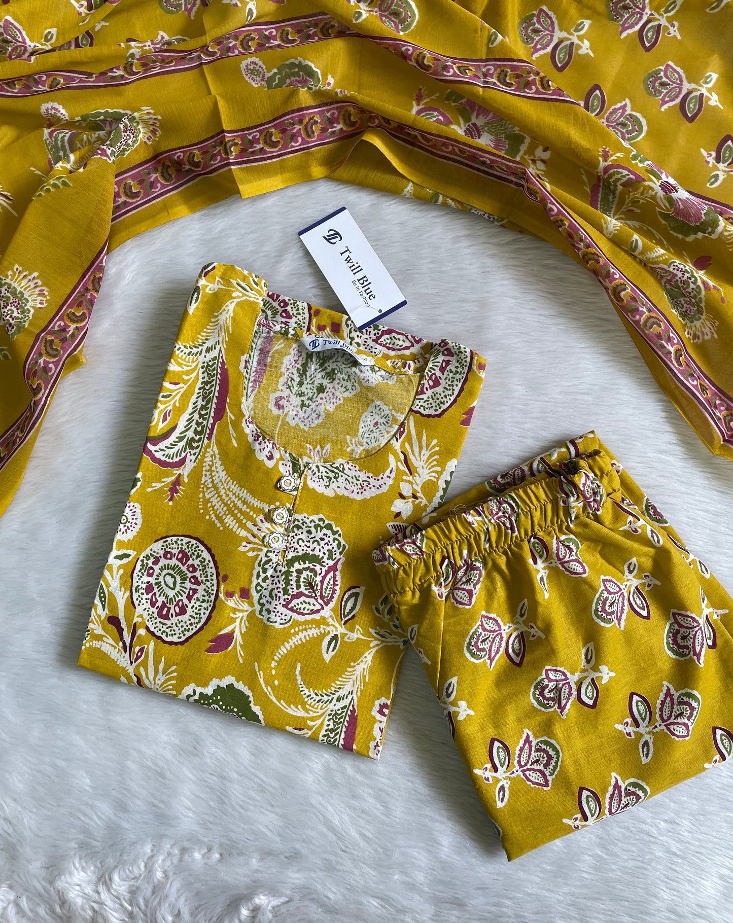Cotton Kalamkari Kurta Sets (JOY024)