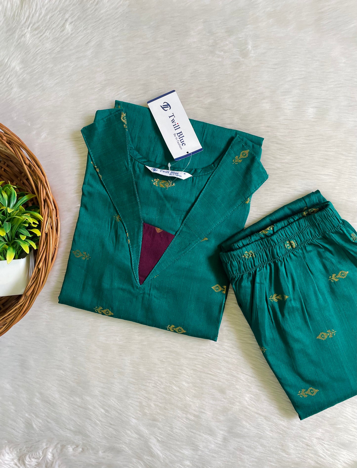 Premium Festive Buta Silk Co-ord Sets (JOY025)