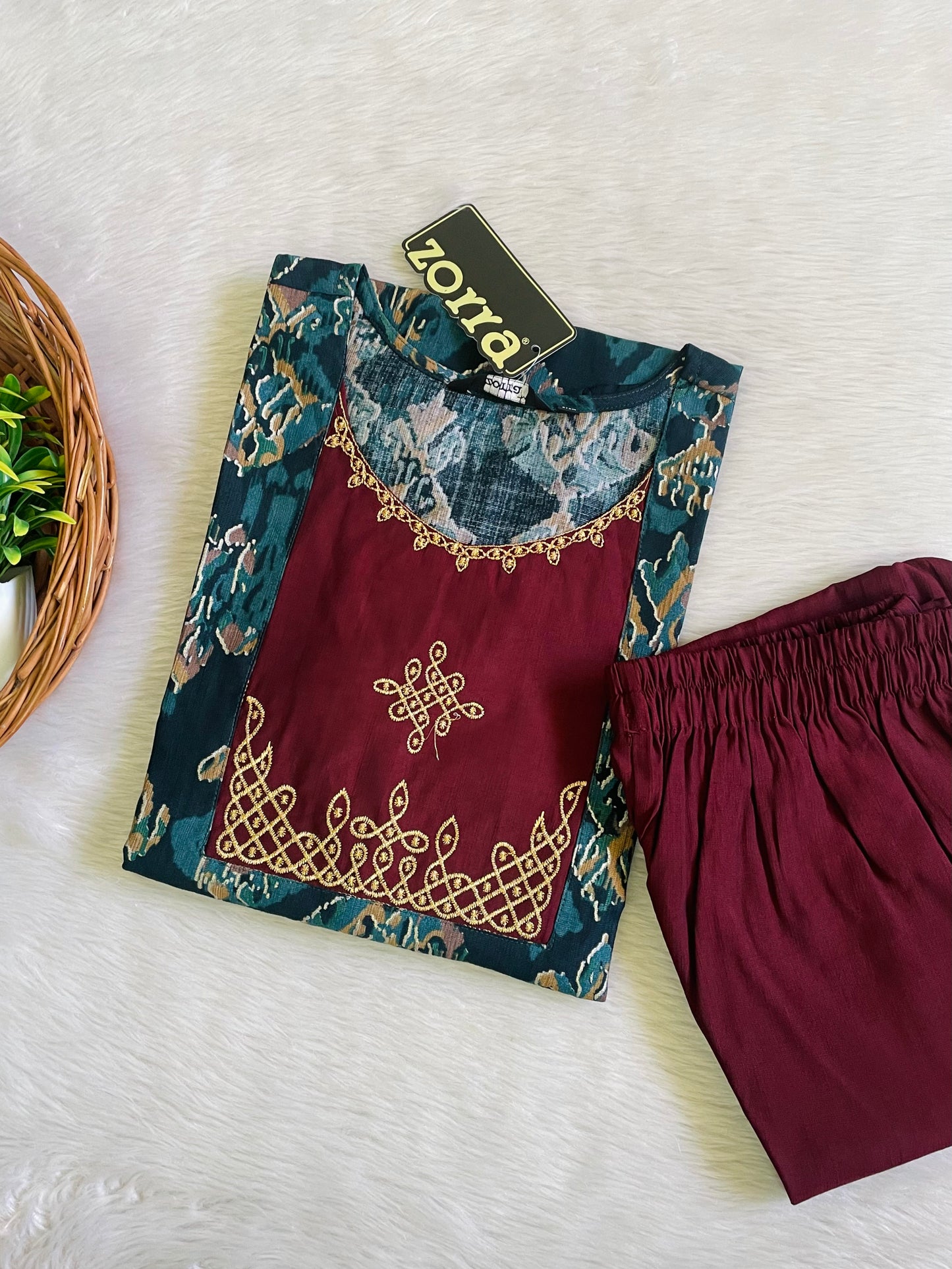 Kolam Embroidery Co-ord Sets (JOY033)