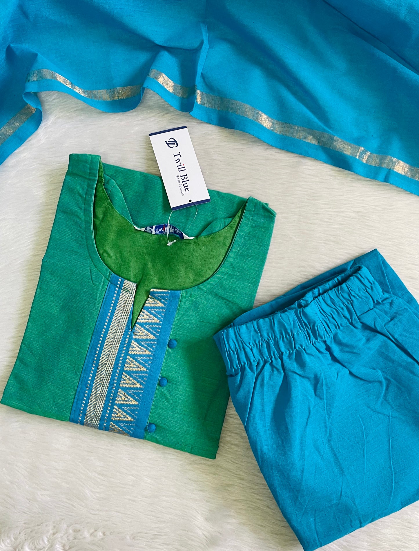 Premium Chettinad Cotton Kurta Sets (JOY037)