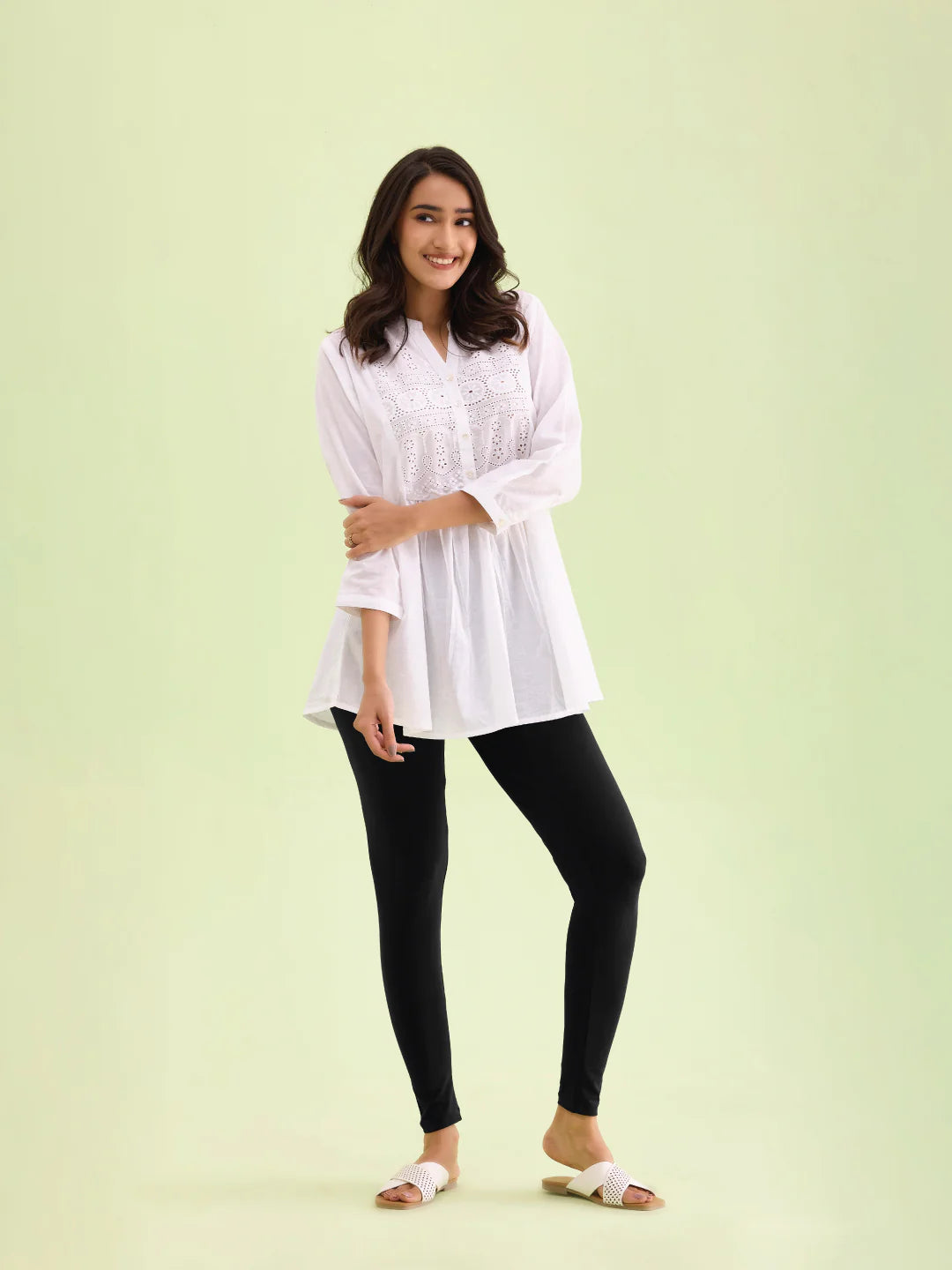 Black || Ankle Length Leggings