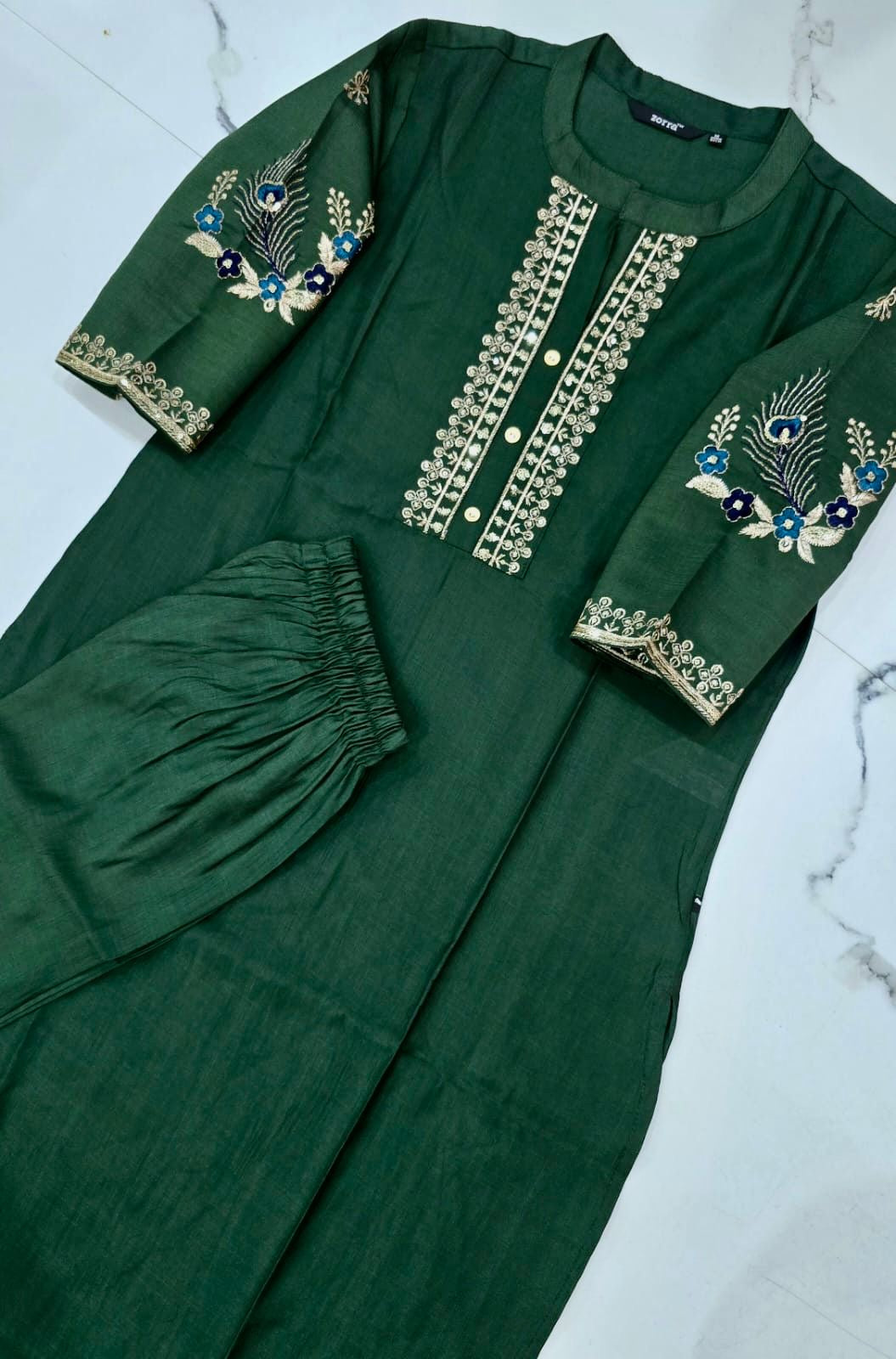 Festive Silk Hand Embroidery Co-ord Sets (JOY029)