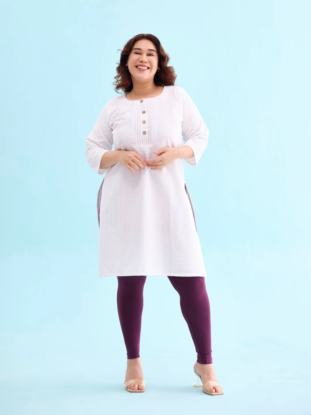 Purple || Ankle Length Leggings