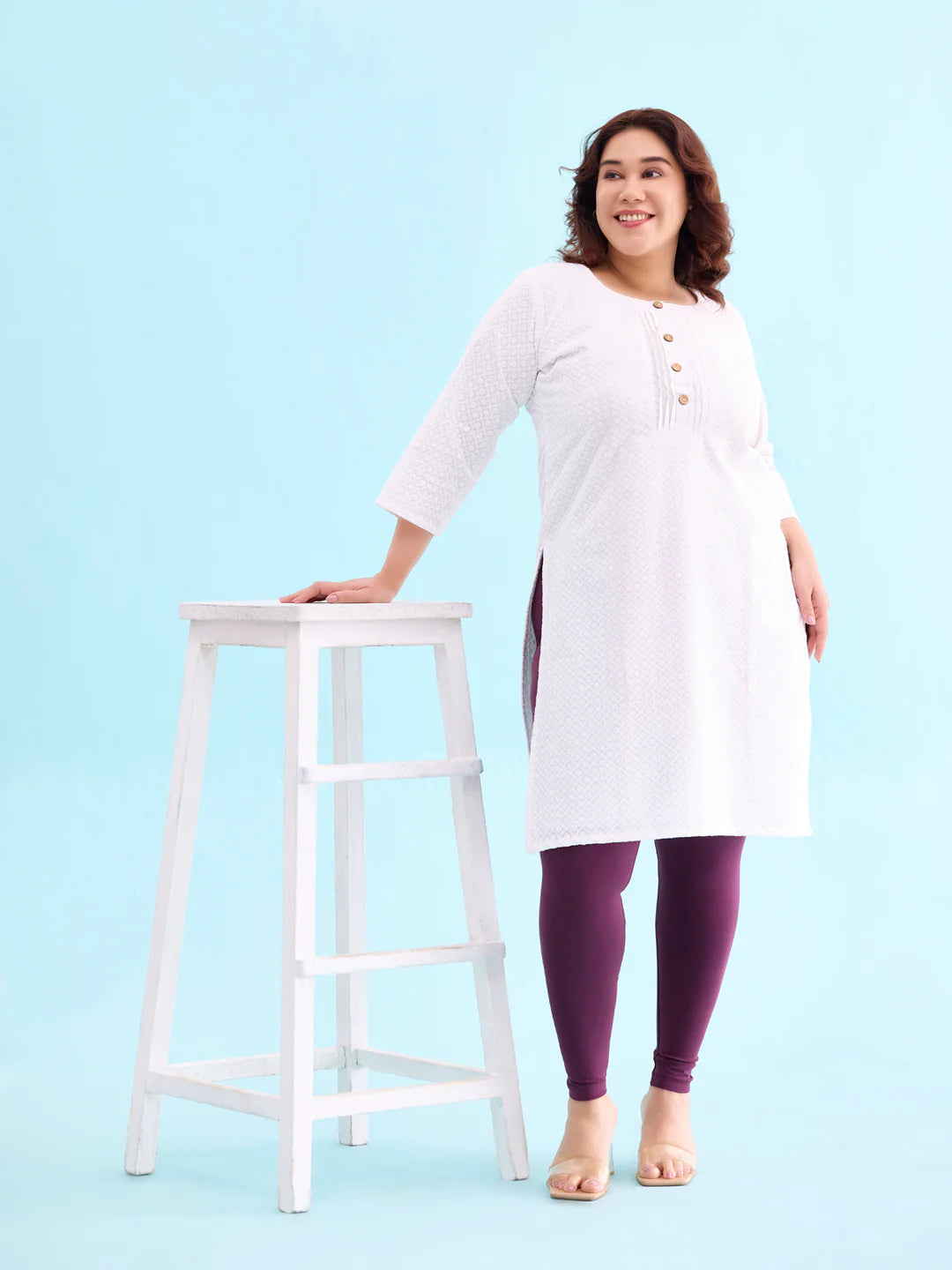 Purple || Ankle Length Leggings