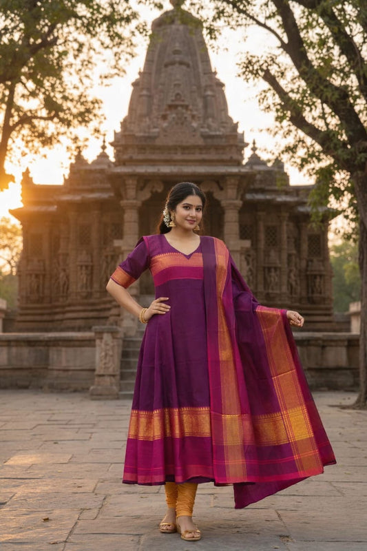 Premium Kanchi Cotton Silk Kurta & Dupatta Sets