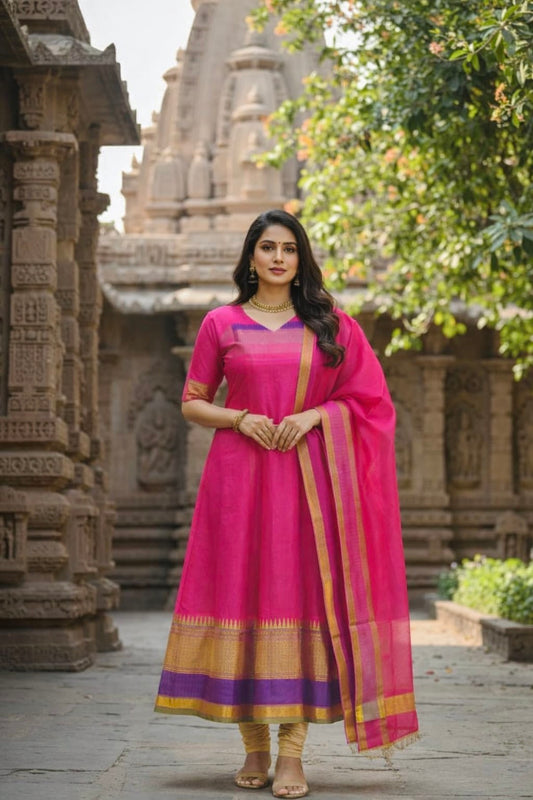 PremiumKanchi Cotton Silk Kurta & Dupatta Sets