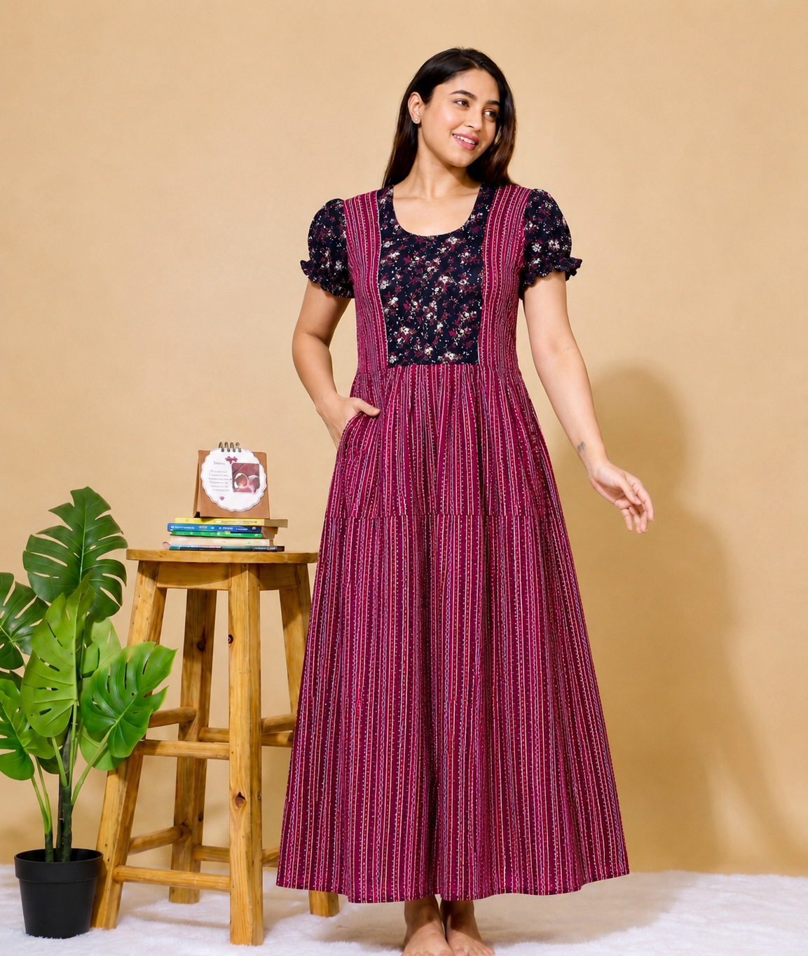 Frock Model Nighty (B.Peach)