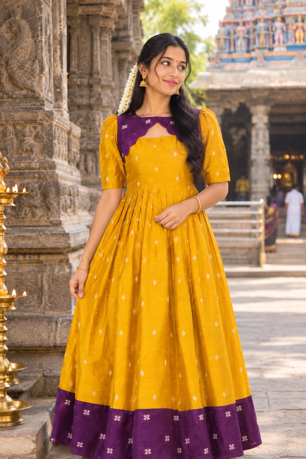 Raw Silk Maxi with Lining
