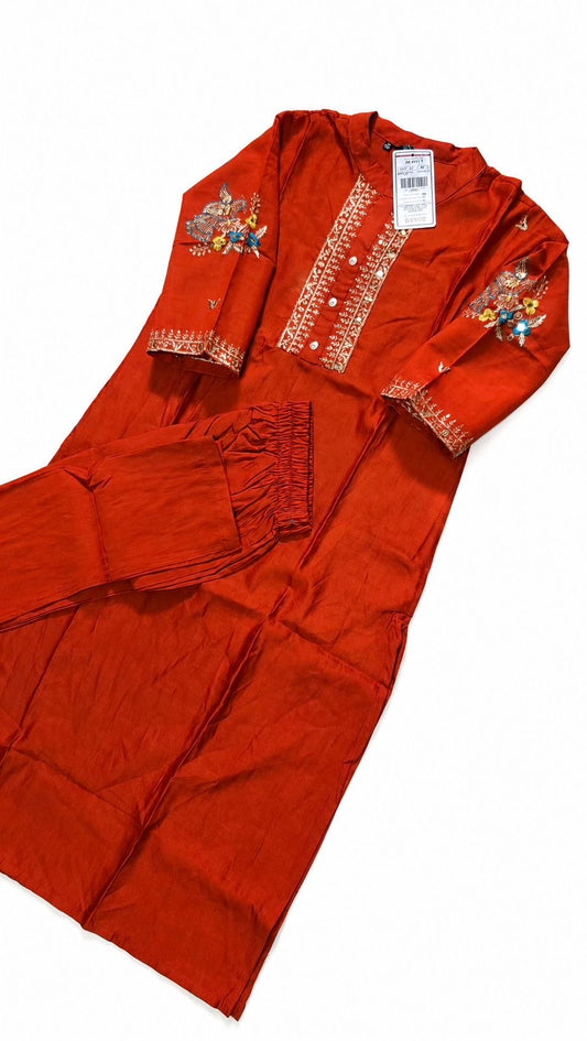 Festive Silk Hand Embroidery Co-ord Sets (JOY029)