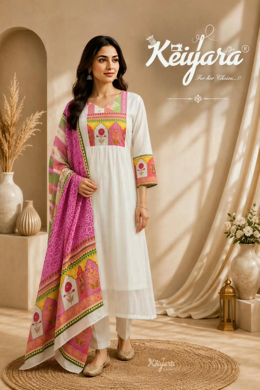 Mul Chanderi Kurta Sets with Lining (JOY066)