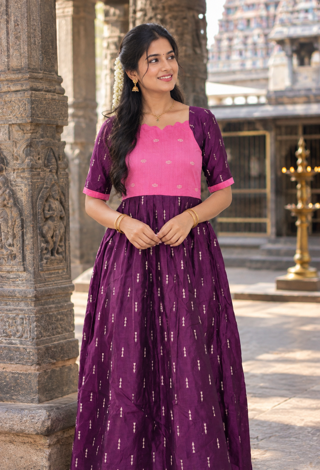 Raw Silk Maxi with Lining
