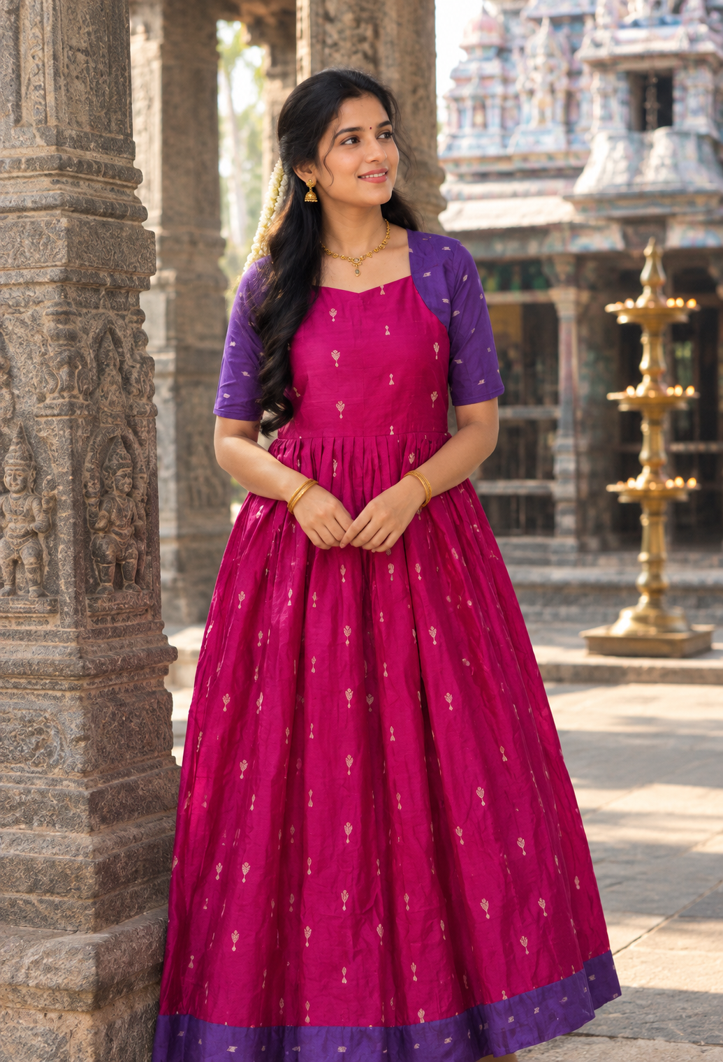 Raw Silk Maxi with Lining