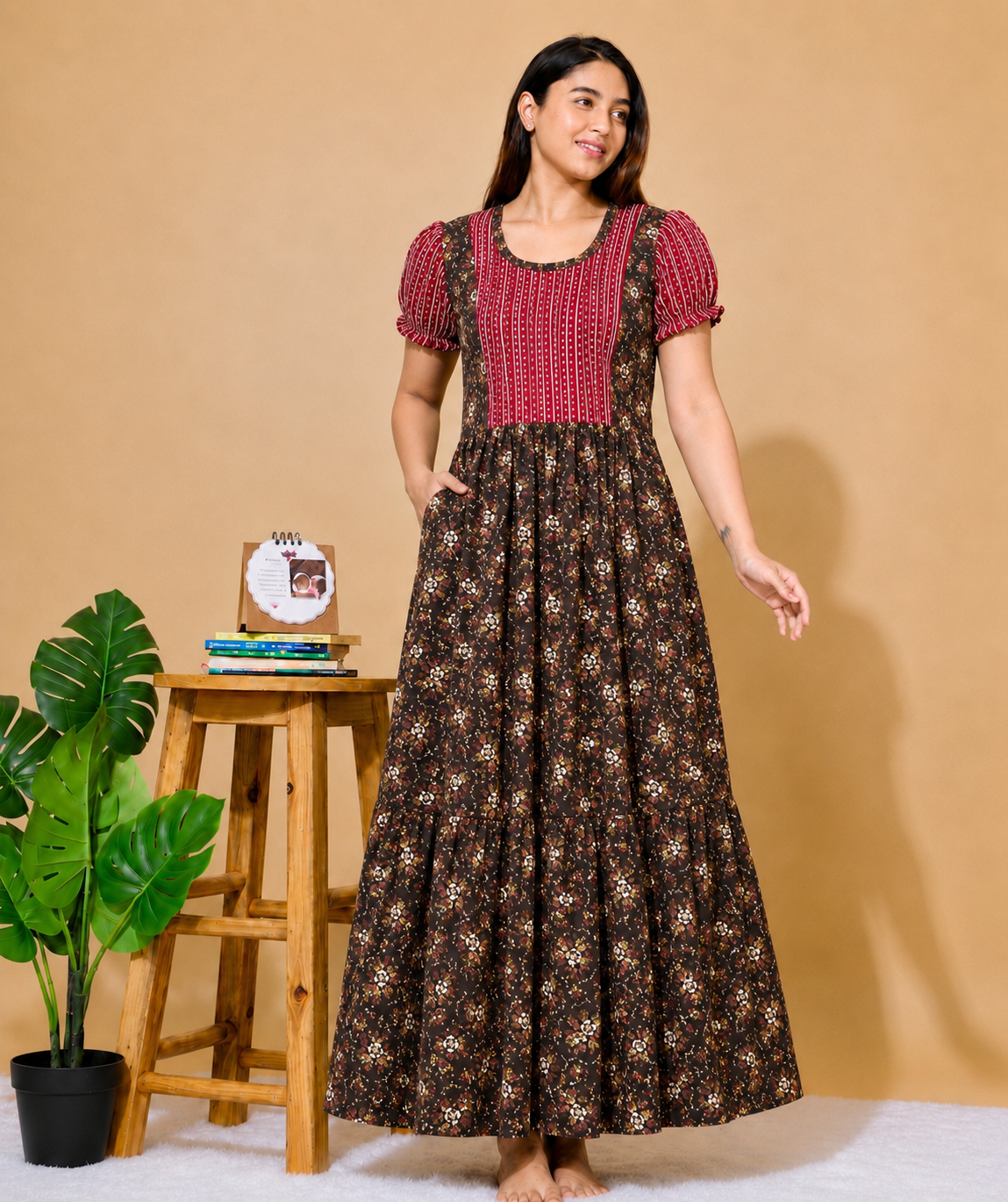 Frock Model Nighty (P.Brown)
