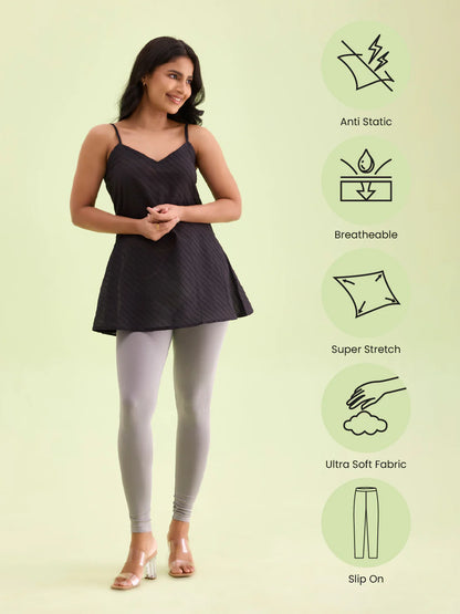 Grey || Ankle Length Leggings