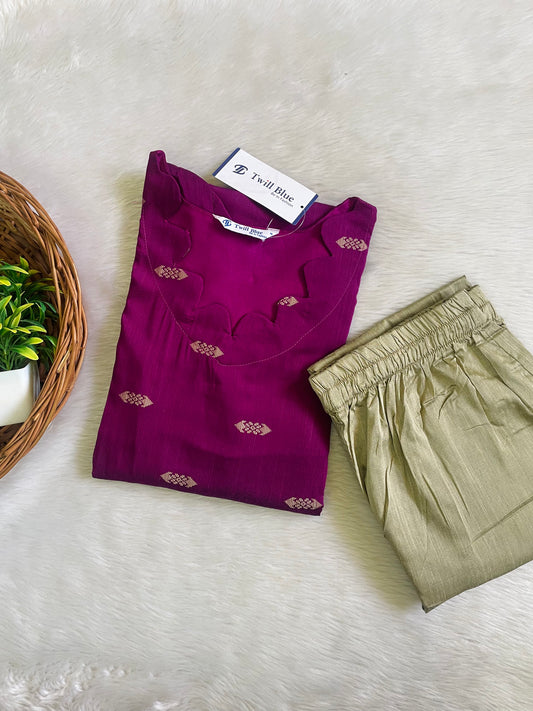 Premium Raw Silk Co-ord Sets (JOY043)