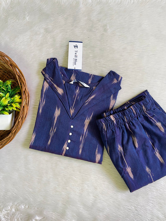 Premium Handloom Ikkat Co-ord Set (JOY044)