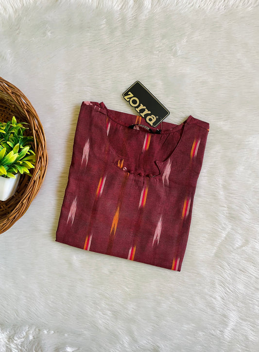 Pure Ikkat Cotton Kurtis