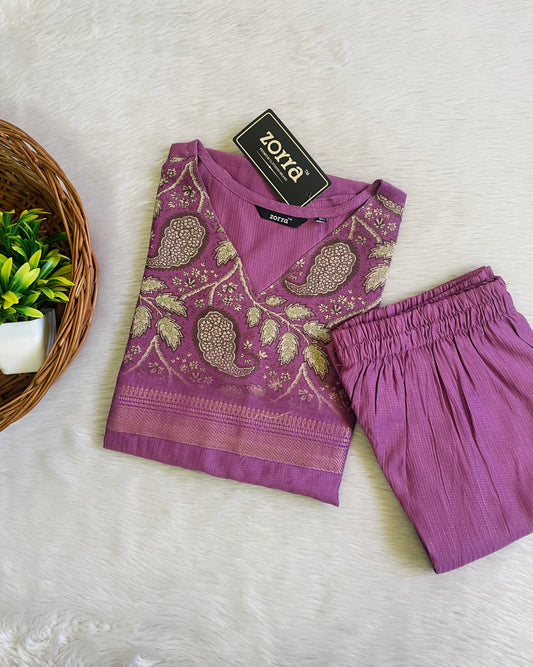 Premium Berlin Silk Co-ord Sets (JOY051)