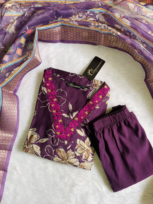 Premium Quality Vatican Silk 3pc Kurta Sets