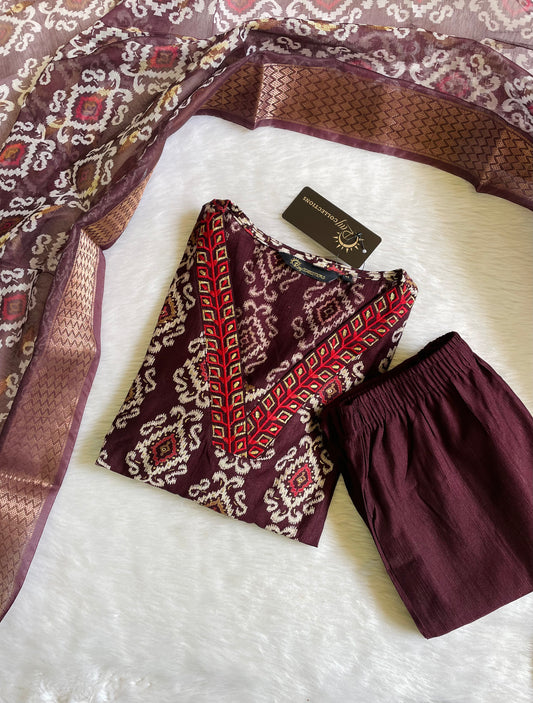 Premium Quality Vatican Silk 3pc Kurta Sets