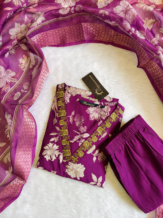 Premium Quality Vatican Silk 3pc Kurta Sets