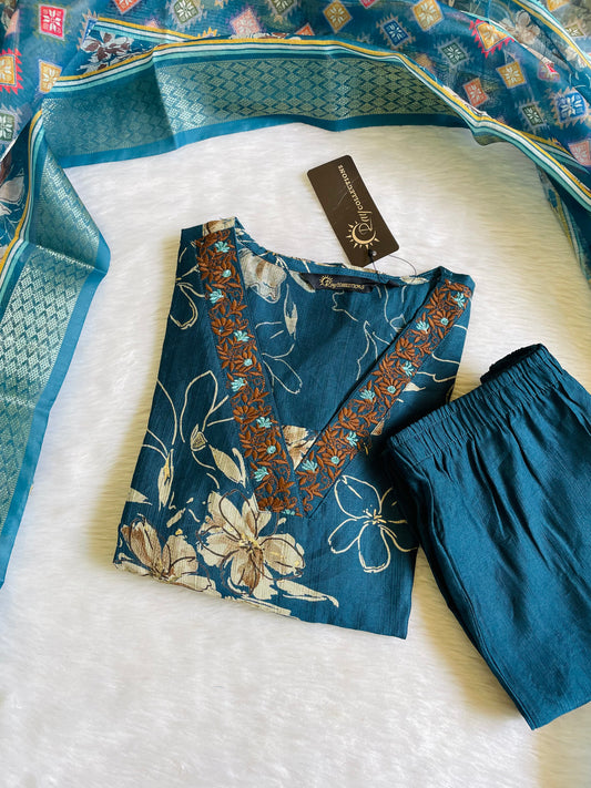 Premium Quality Vatican Silk 3pc Kurta Sets